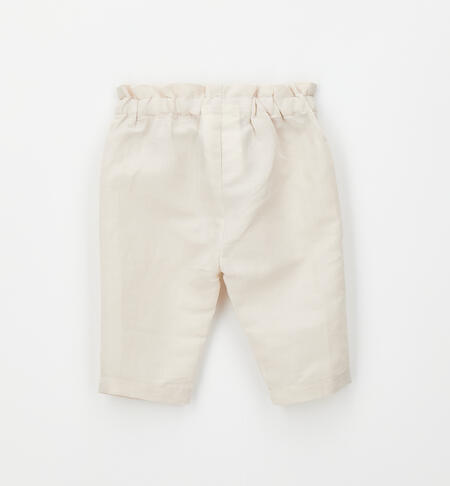 Girls' pants with bow CRYSTAL GRAY-2911