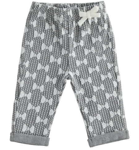 Elegant baby girl trousers from 1 to 24 months iDO GRIGIO MELANGE-8967