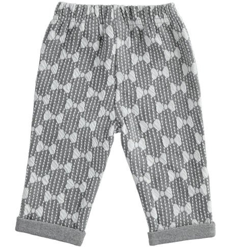 Elegant baby girl trousers from 1 to 24 months iDO GRIGIO MELANGE-8967