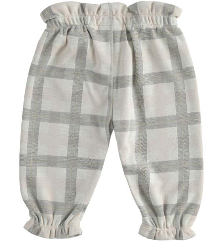 Check patterned girl trousers from 1 to 24 months iDO ROSA-2913