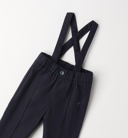 Pantaloni bretelle neonato NAVY-3885