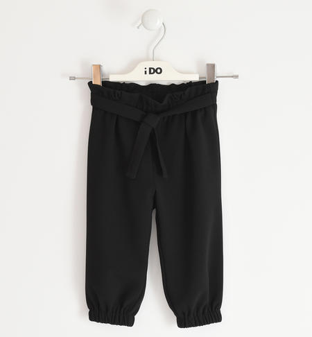 Cargo trousers for girls from 9 months to 8 years iDO NERO-0658