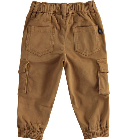Cargo trousers for boys from 9 months to 8 years iDO DARK BEIGE-0818