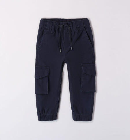 iDO cargo trousers for boys aged 9 months to 8 years NAVY-3885