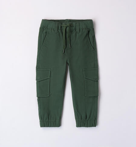 Pantaloni cargo per bambino da 9 mesi a 8 anni iDO VERDE-4727