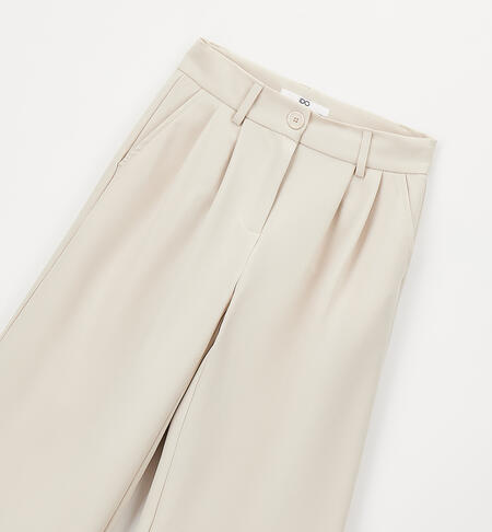 Pantaloni cerimonia da ragazza BEIGE-0434
