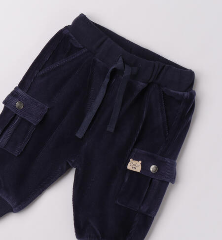 Pantaloni ciniglia per neonato NAVY-3885