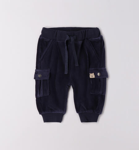 Pantaloni ciniglia per neonato NAVY-3885