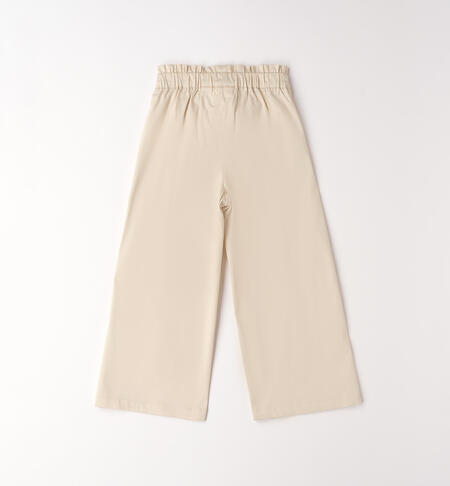 Pantaloni con fiocco bambina BEIGE-1033