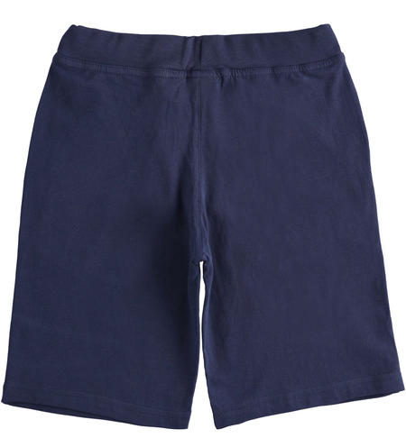 Cotton jersey boy's shorts from 8 to 16 years iDO NAVY-3854