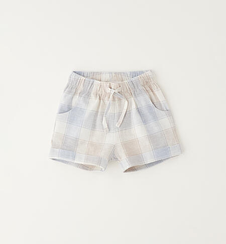 Pantaloni corti bimbo neonato BLU