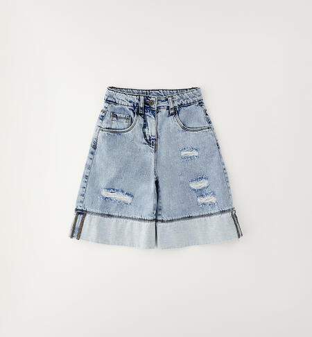 Pantaloni corti da bambina DENIM MARBLE EFFECT-7001