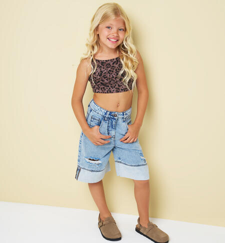 Pantaloni corti da bambina BLU