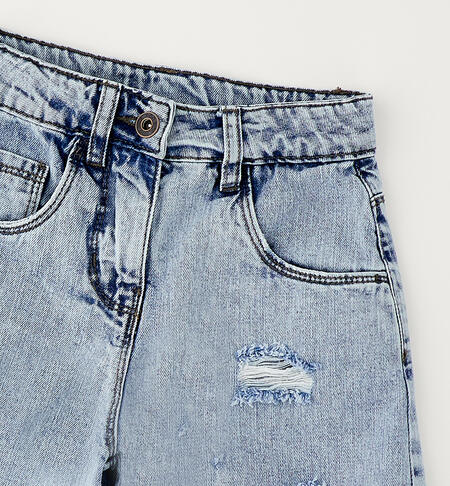 Pantaloni corti da bambina DENIM MARBLE EFFECT-7001