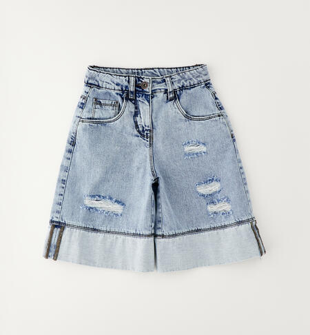 Pantaloni corti da bambina DENIM MARBLE EFFECT-7001