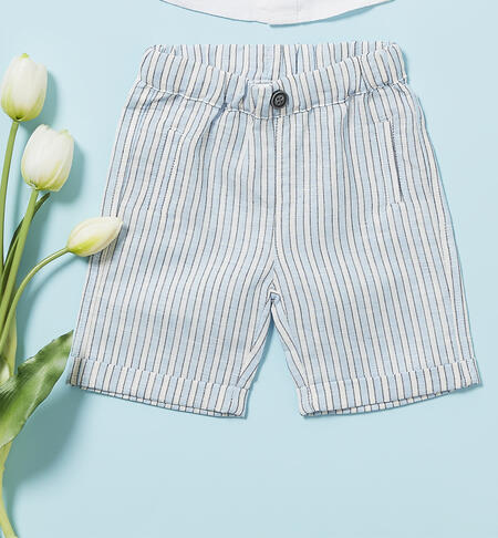 Pantaloni corti neonato AZZURRO-3872