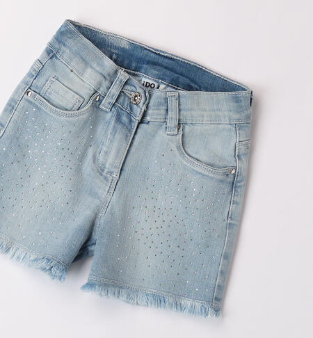 iDO denim shorts with rhinestones for girls from 9 months to 8 years LAVATO CHIARISSIMO-7300