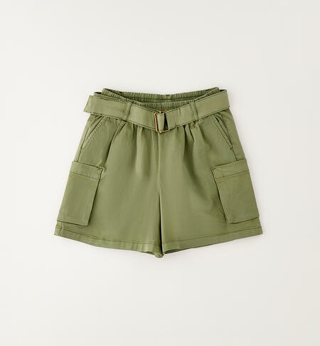 Pantaloni corti per ragazza VERDE