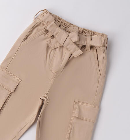 Pantaloni da bambina NATURAL BEIGE-0343