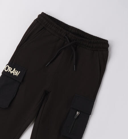 Pantaloni da bambino sportivi NERO-0658
