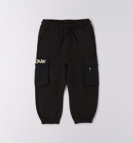 Pantaloni da bambino sportivi NERO-0658