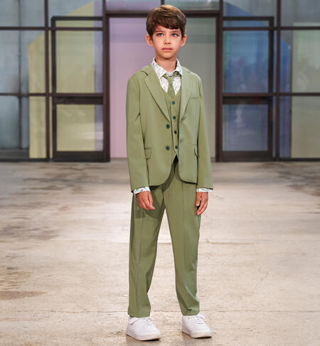 Pantaloni da cerimonia ragazzo VERDE SALVIA-4921