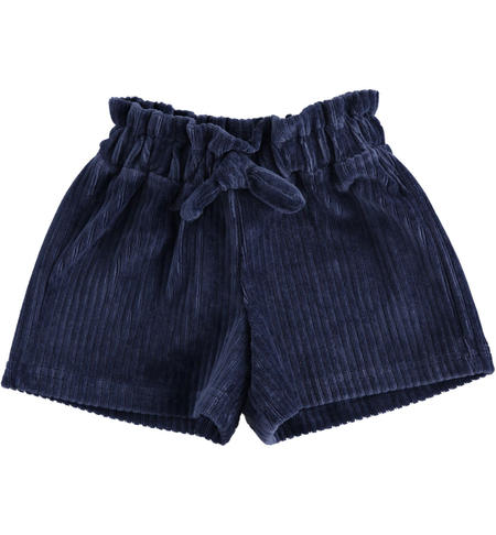 Pantaloni eleganti bambina in ciniglia - da 9 mesi a 8 anni iDO NAVY-3854