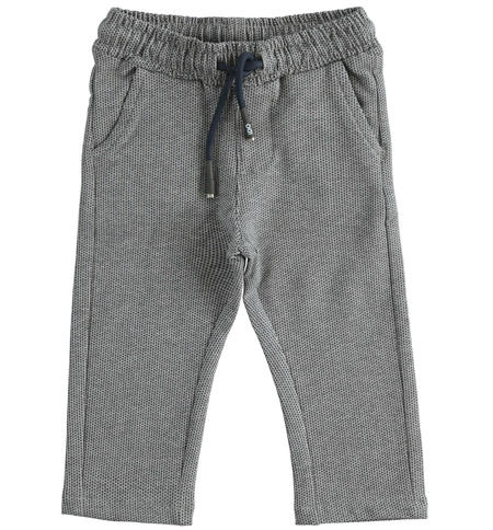 Elegant trousers for boys from 9 months to 8 years iDO GRIGIO MELANGE-BLU-6UG8