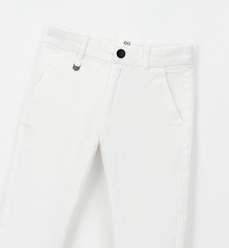 Pantaloni eleganti da bambino BIANCO-0113