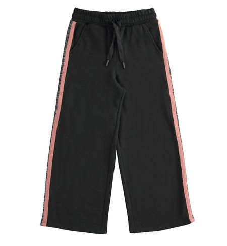 Pantaloni felpati bambina - da 8 a 16 anni iDO NERO-0658