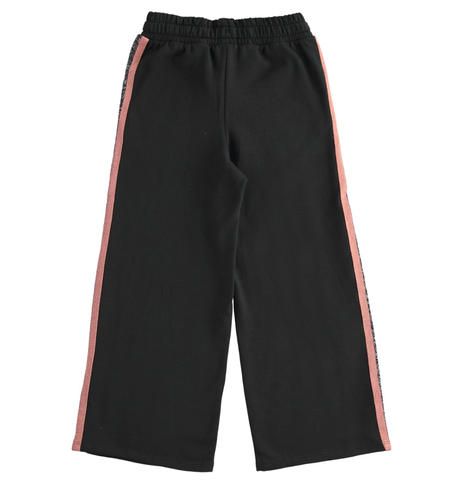 Pantaloni felpati bambina - da 8 a 16 anni iDO NERO-0658