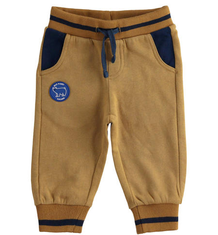 Pantaloni felpati bambino - da 9 mesi a 8 anni iDO DARK BEIGE-0818