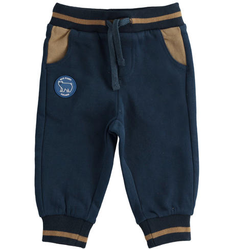 Pantaloni felpati bambino - da 9 mesi a 8 anni iDO NAVY-3885