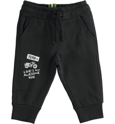 Pantaloni felpati bambino - da 9 mesi a 8 anni iDO NERO-0658