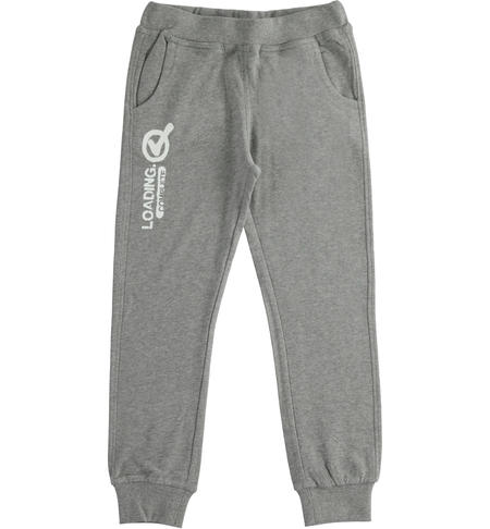 Pantaloni felpati ragazzo - da 8 a 16 anni iDO GRIGIO MELANGE-8970