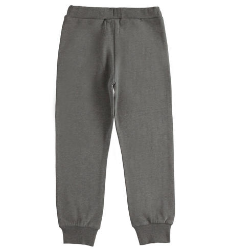 Pantaloni felpati ragazzo - da 8 a 16 anni iDO GRIGIO MELANGE SCURO-8994
