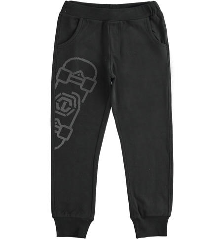 Pantaloni felpati ragazzo - da 8 a 16 anni iDO NERO-0658