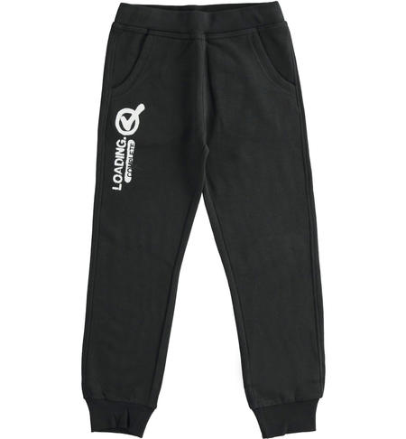 Pantaloni felpati ragazzo - da 8 a 16 anni iDO NERO-0658