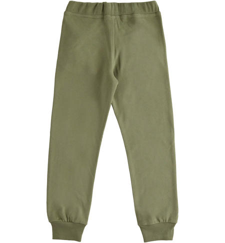 Pantaloni felpati ragazzo - da 8 a 16 anni iDO VERDE MILITARE-5554