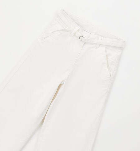 Pantaloni iDO da ragazza BIANCO-0113