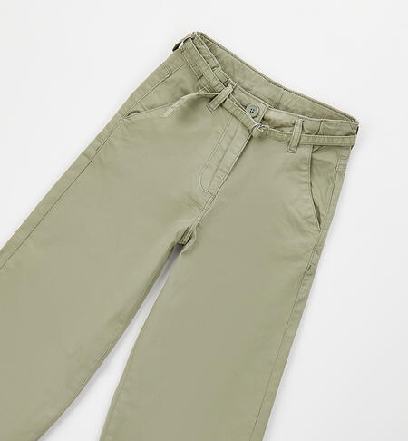 Pantaloni iDO da ragazza VERDE MILITARE-4836