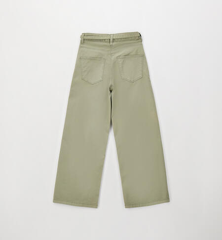 Pantaloni iDO da ragazza VERDE MILITARE-4836