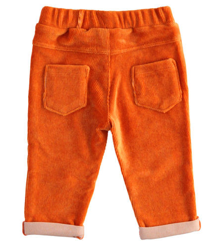 Pantaloni in ciniglia bimbo - da 1 a 24 mesi iDO  ORANGE MELANGE-8839
