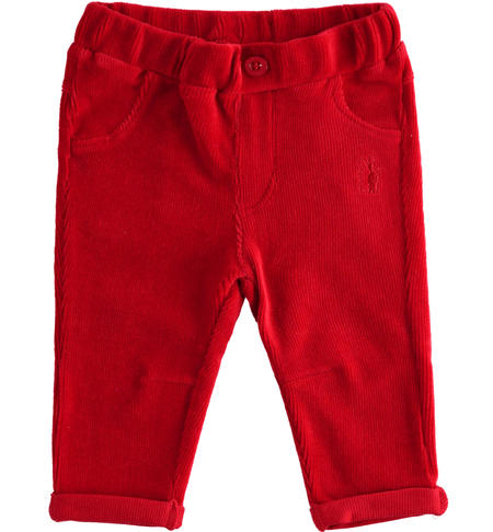 Pantaloni in ciniglia bimbo - da 1 a 24 mesi iDO  ROSSO-2253