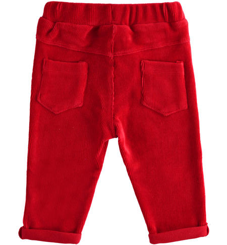 Pantaloni in ciniglia bimbo - da 1 a 24 mesi iDO  ROSSO-2253