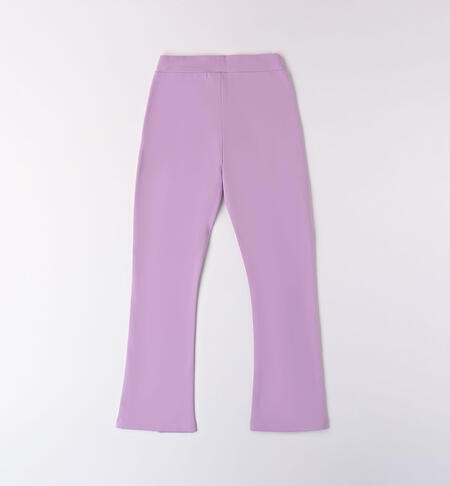 Pantaloni in felpa con spacco per ragazza LILAC-3325