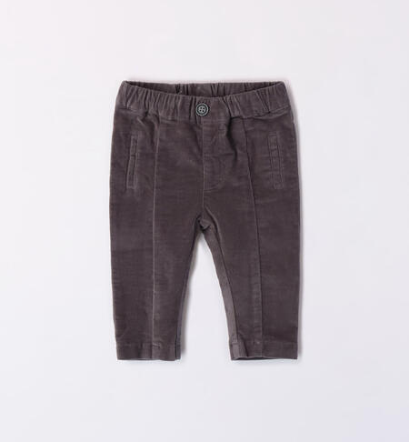 Pantaloni in velluto per bimbo da 1 a 24 mesi iDO GRIGIO SCURO-0564
