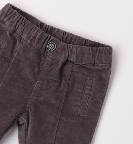 Pantaloni in velluto per bimbo da 1 a 24 mesi iDO GRIGIO SCURO-0564