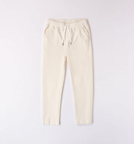iDO velvet trousers for boys from 8 to 16 years PANNA-0112