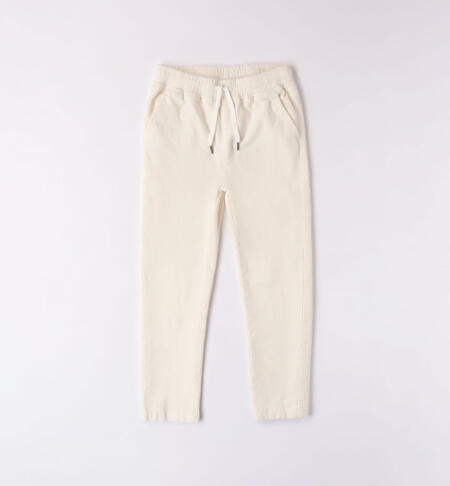 Boys' velvet trousers CREAM